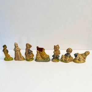 Lot of 7Vintage Wade Red Rose Tea Nursery Rhyme Figurines